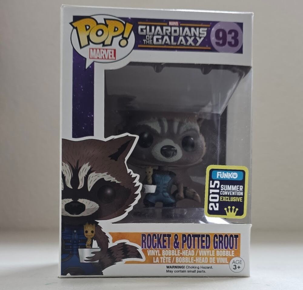 FUNKO POP! Marvel #93 Rocket And Potted Groot Guardians Exclusive